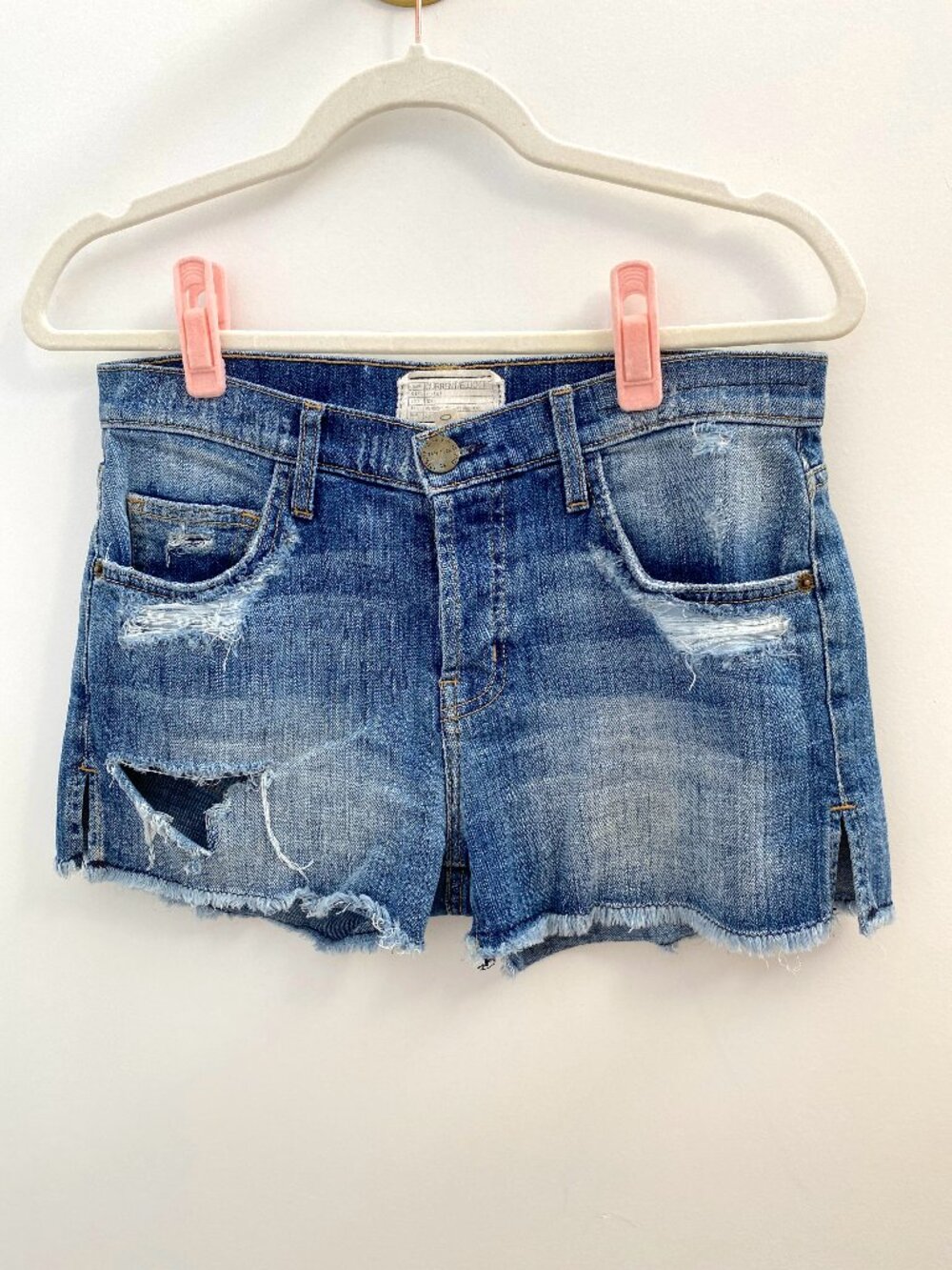 Current Elliott Festival Short Shipwreck Destroy Denim Shorts Size 0 (27)
